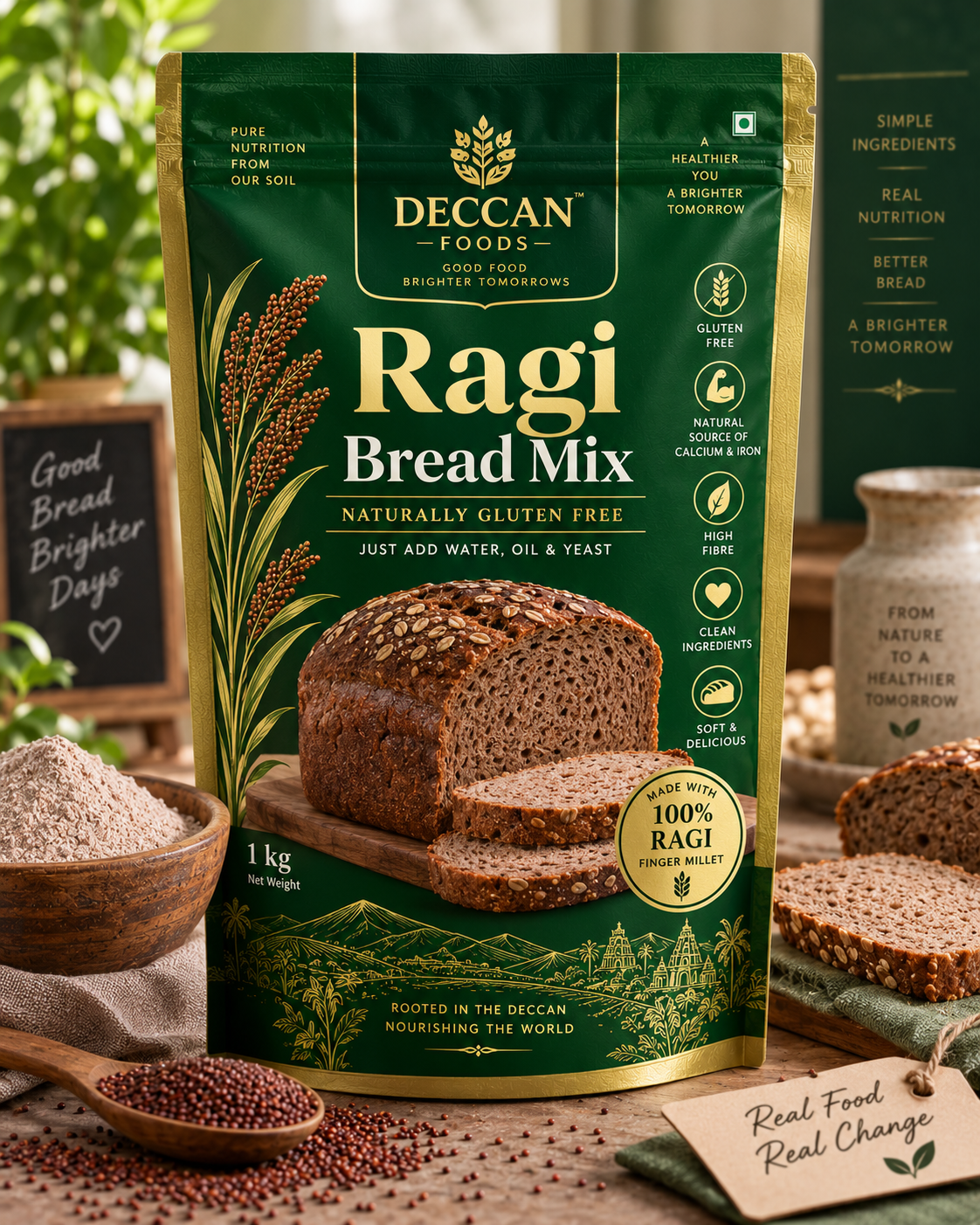 Ragi Bread Mix – Naturally Gluten Free by Deccan Foods
