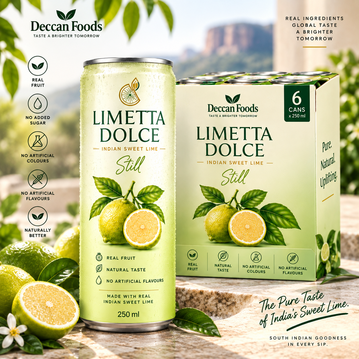 LIMETTA DOLCE Still – South Indian Sweet Lime 250ml x 6 cans