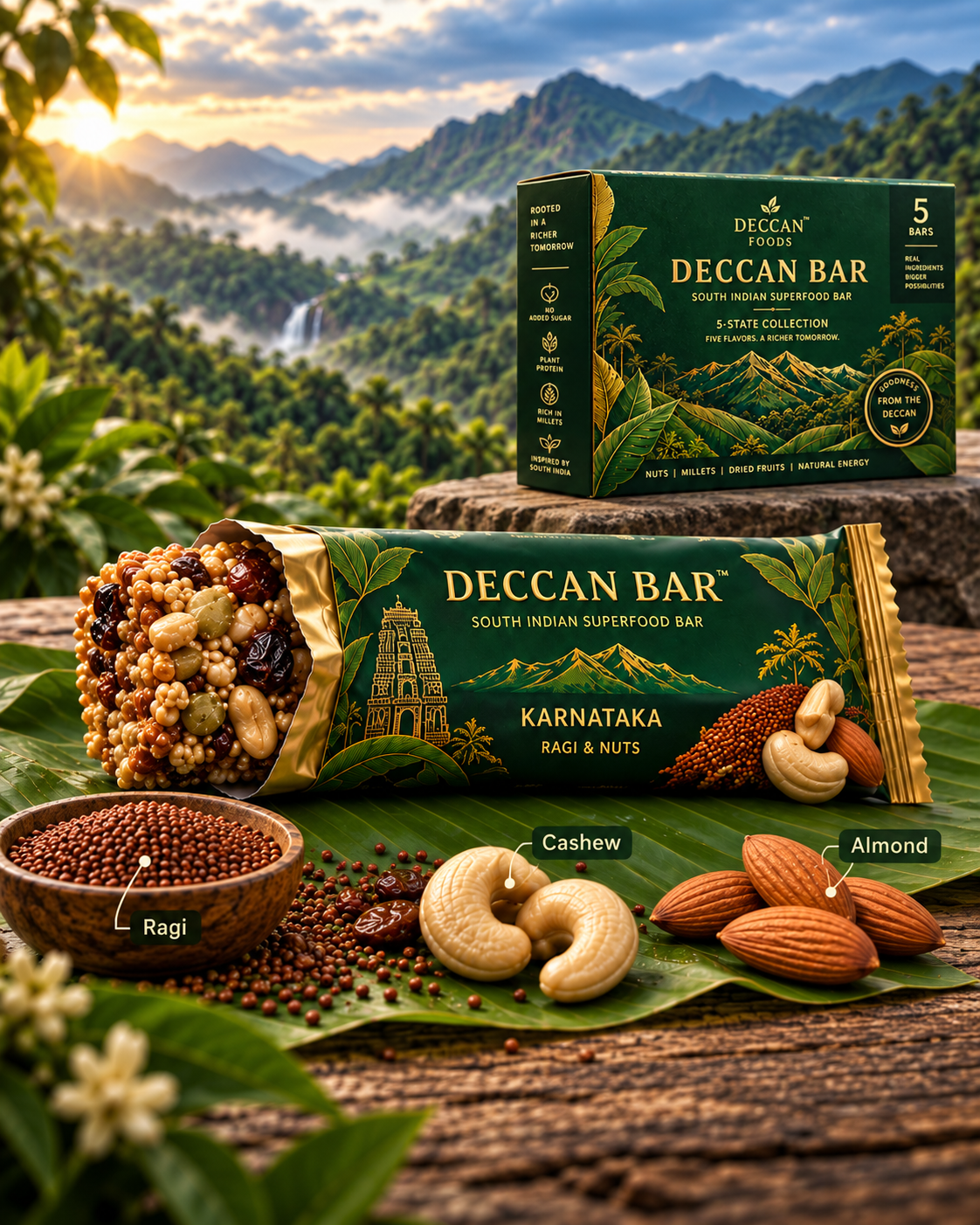 Deccan Bar Karnataka – Ragi & Nuts with ragi, cashew and almond