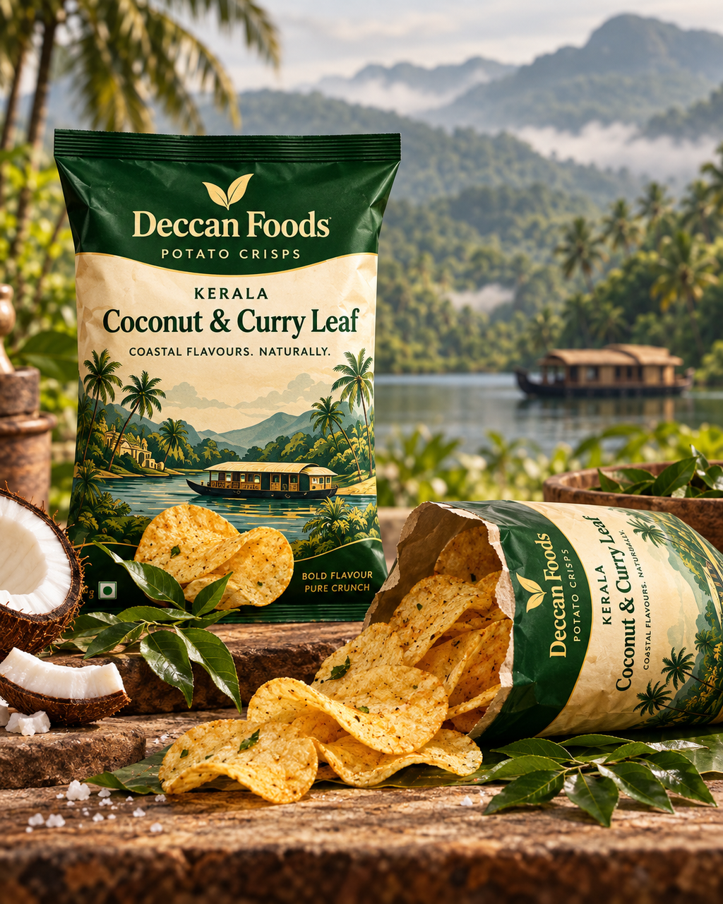 Kerala Coconut & Curry Leaf Potato Crisps — Deccan Foods